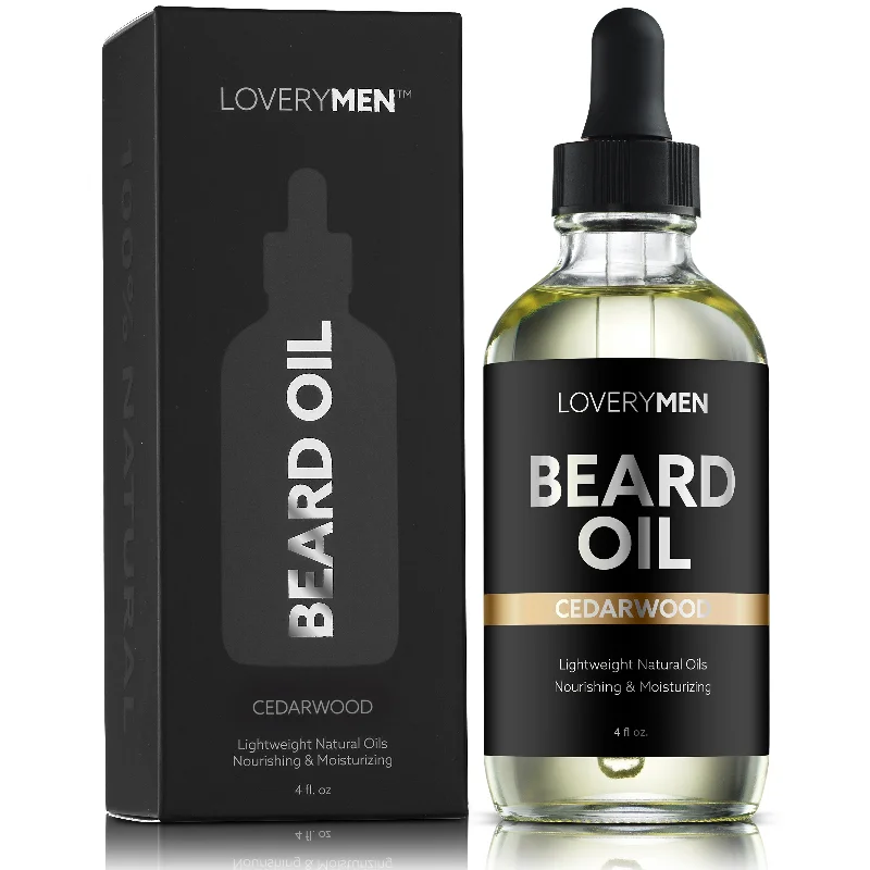 LOVERYMEN Cedarwood Scented Beard Oil - 4 oz