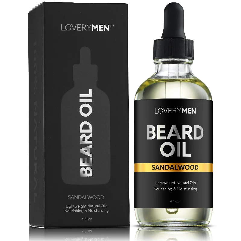 LOVERYMEN Sandalwood Scented  Beard Oil - 4 oz