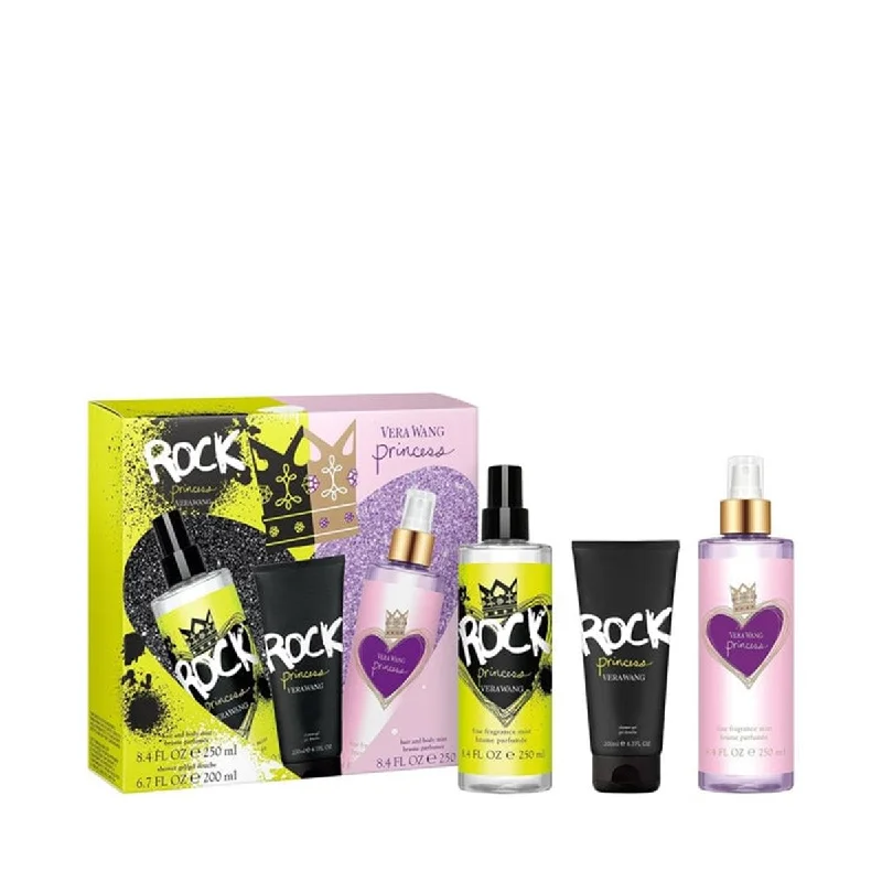 Vera Wang  Variety Rock Princess Fragrance Mist 8.4 oz Shower Gel 6.7 oz & Princess Fragrance Mist 8.4 oz Gift Set