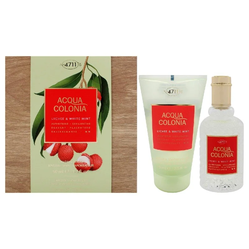 Muelhens  4711 Acqua Colonia Lychee & White Mint Gift Set for Unisex - 2 Piece