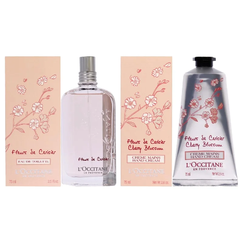 LOccitane  Cherry Blossom Fragrance & Hand Cream Gift Set for Women - 2 Piece