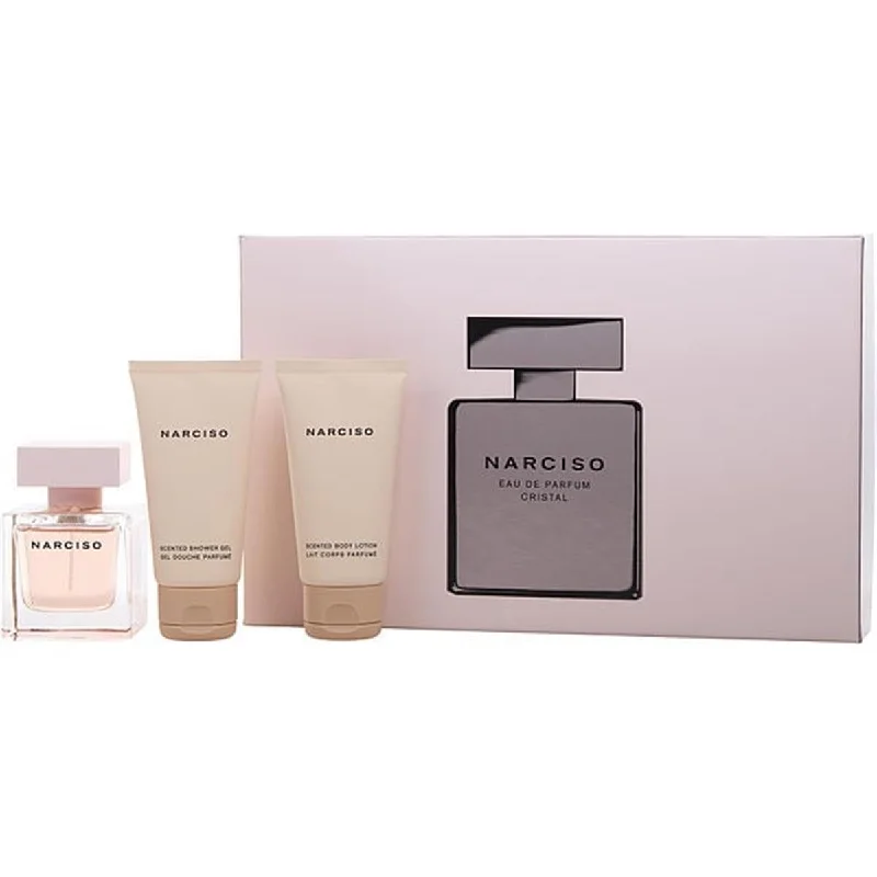 Narciso Rodriguez  Narciso Rodriguez Narciso Cristal Eau De Parfum Spray 1.7 oz & Body Lotion 1.7 oz & Shower Gel 1.7 oz Christmas 2023 Edition Gift Set