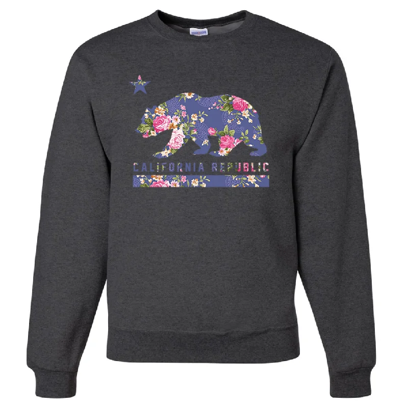 California Republic Paisley Flower Bear Crewneck Sweatshirt