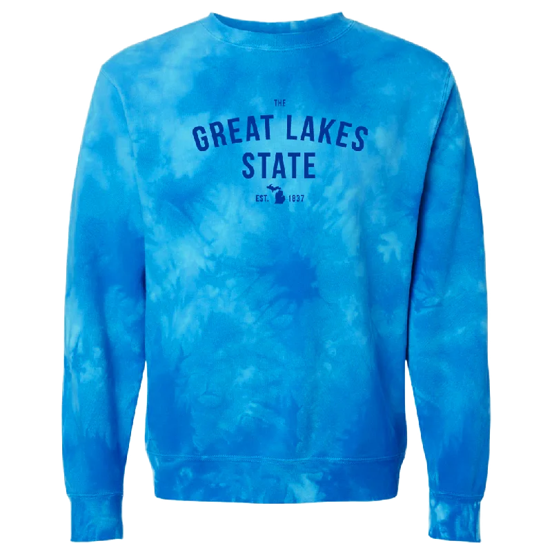 The Great Lakes State Tie-Dye Crewneck Sweatshirt