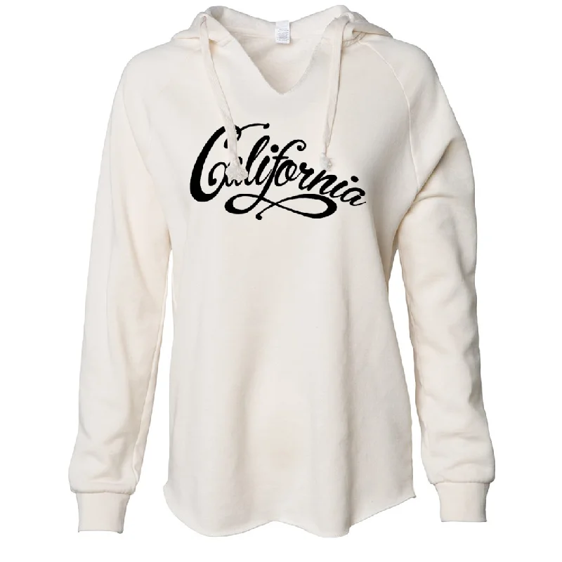 California Beach Script Women's Soft Hooded Pullover