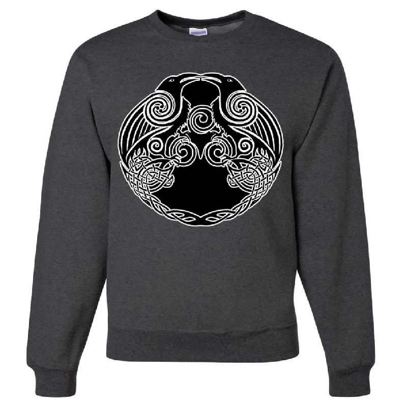 Dual Raven Two Tone Crewneck Sweatshirt