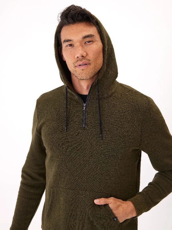 Triblend Breton Half Zip Hoodie