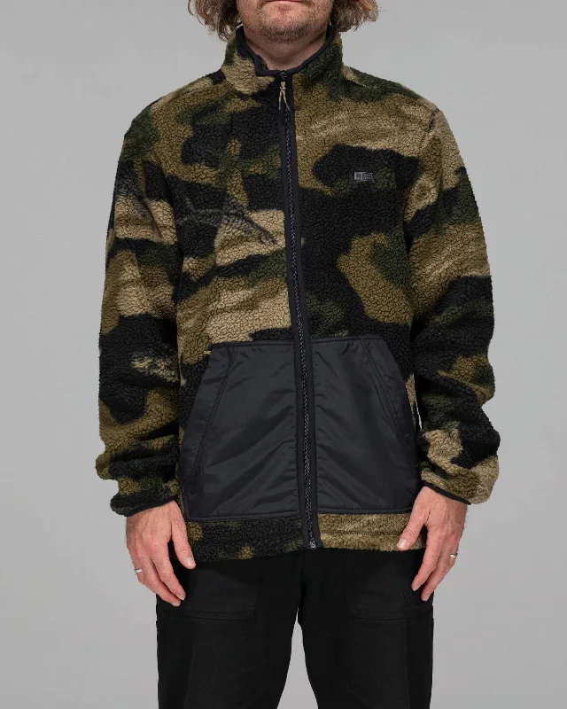 Swellter High Pile Sherpa Zip - Camo