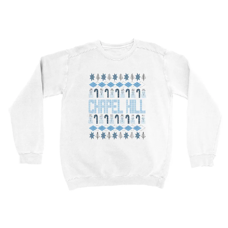 Chapel Hill Christmas Style White Comfort Colors Adult Sweatshirt