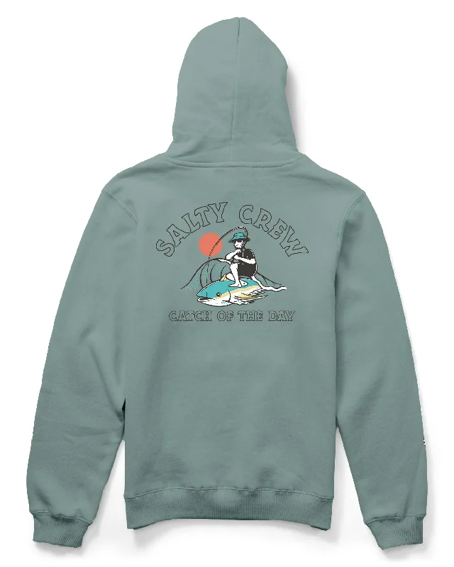 Catch Of The Day Boys Hood Fleece - Mackerel