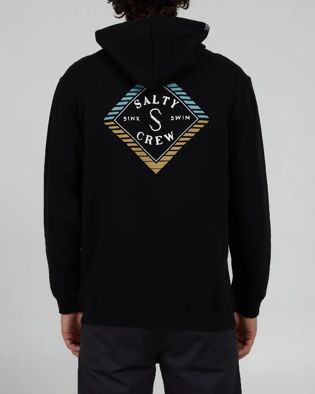 Faded Boys Zip Hood Fleece - Black