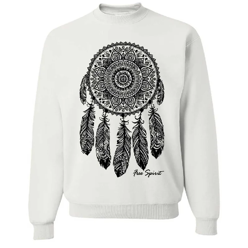 Native American Dreamcatcher Free Spirit Black Crewneck Sweatshirt