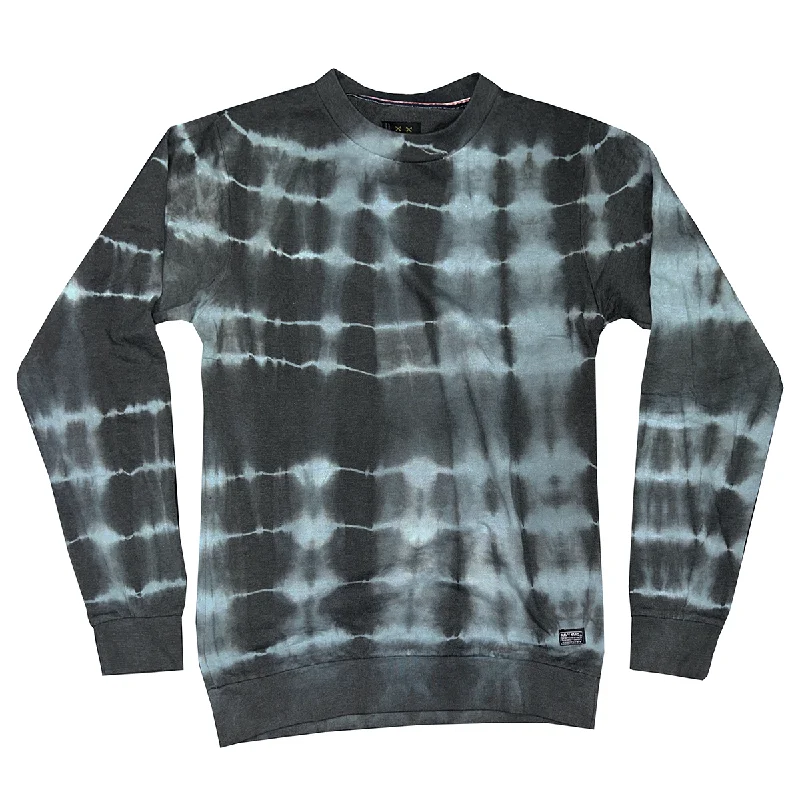 NAVY YARD SWEATSHIRT SURFACE TIE DYE BLACK NFKT-2057