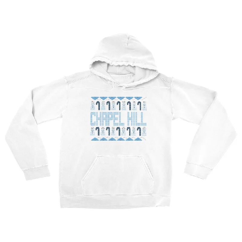 Chapel Hill Christmas Style White Comfort Colors Adult Hoodie