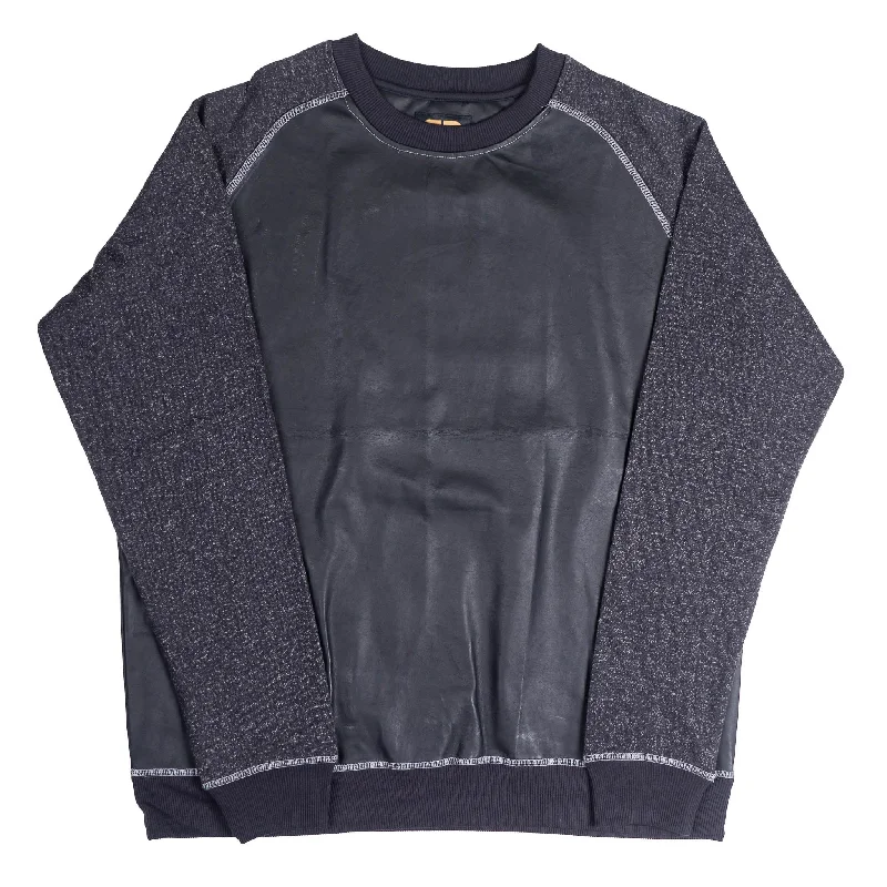 ROYAL BLUE DENIM FLEECE CREWNECK BLACK - 44011 (IR)