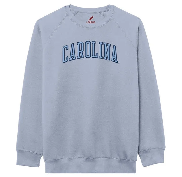 Light Blue Carolina Tar Heels Embroidered Crewneck Sweatshirt by League