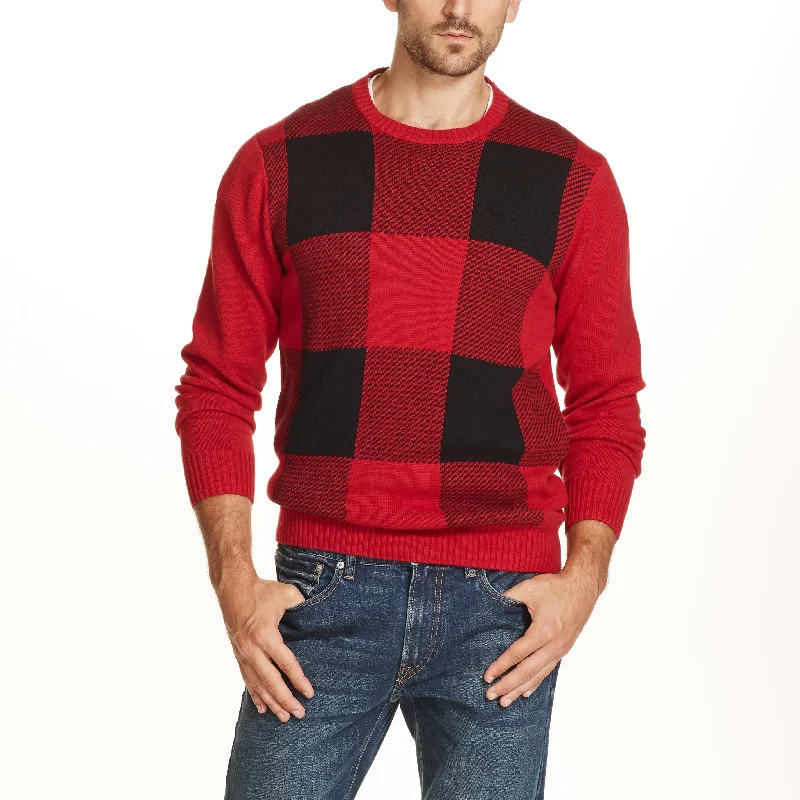 Buffalo Crew Sweater In Red