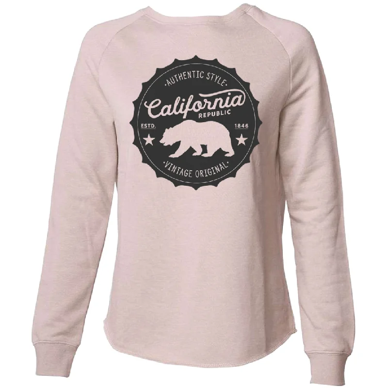 California Authentic Vintage Bottlecap Super Soft Crewneck Sweater