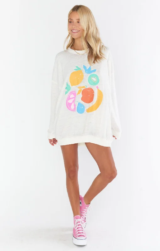 James Sweatshirt ~ Fruit Graphic