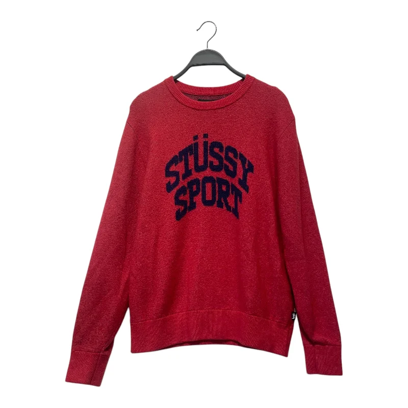 STUSSY/Sweater/S/Wool/RED/