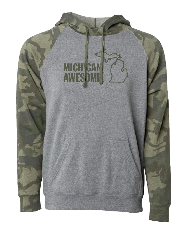 Michigan Awesome Camo Hoodie