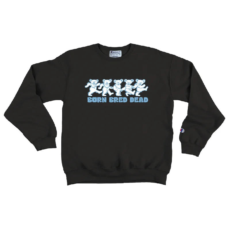 Born Bred Dead Bears Black Adult Sweatshirt