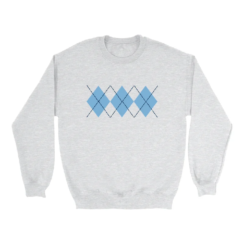 Carolina Argyle Simple Front and Back Design Adult Sweatshirt