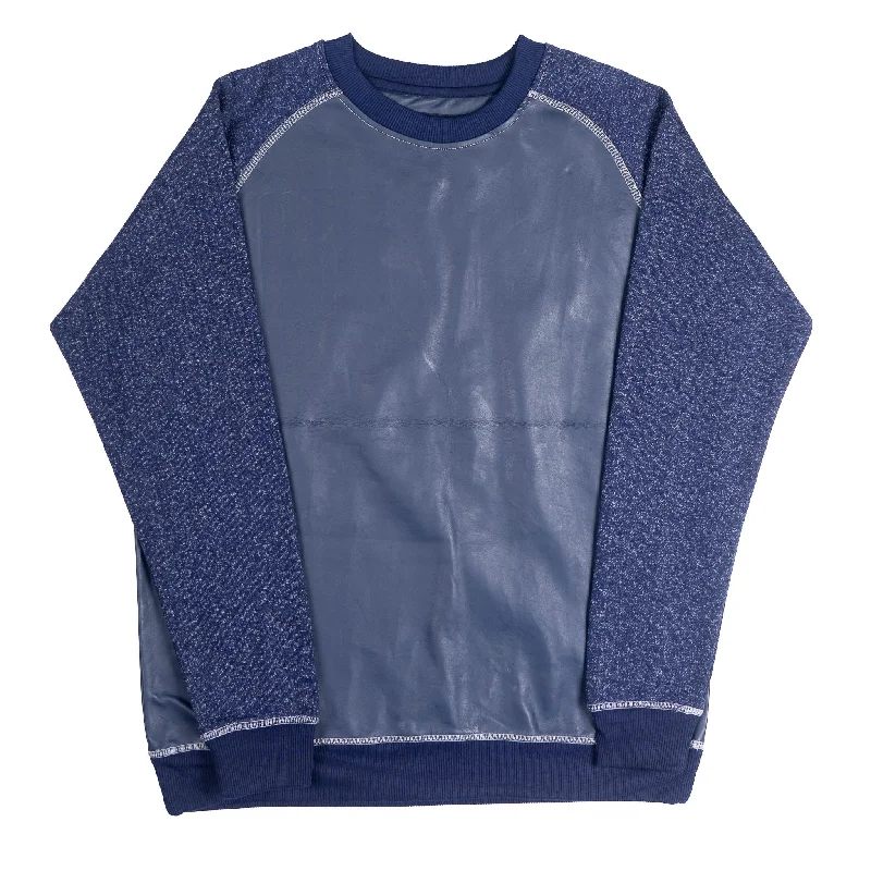 ROYAL BLUE DENIM FLEECE CREWNECK INDIGO - 44011 (IR)