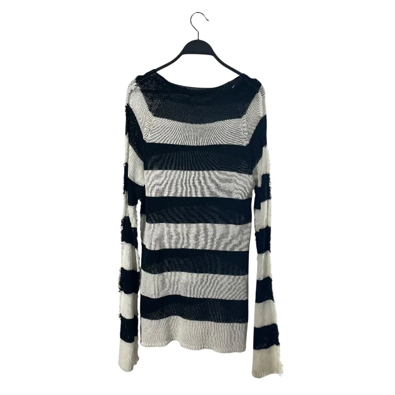 MARNI/Sweater/50/Stripe/Cotton/WHT/WHT/BLK STRIP NETTED SWEATER