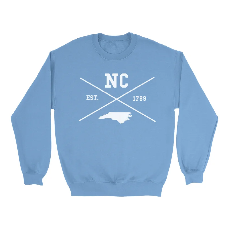 North Carolina Blue X Logo Adult Sweatshirt