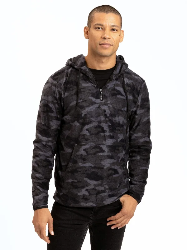 Breton Camo Half-Zip Hoodie