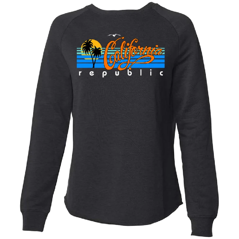 California Republic Palm Trees Super Soft Crewneck Sweater