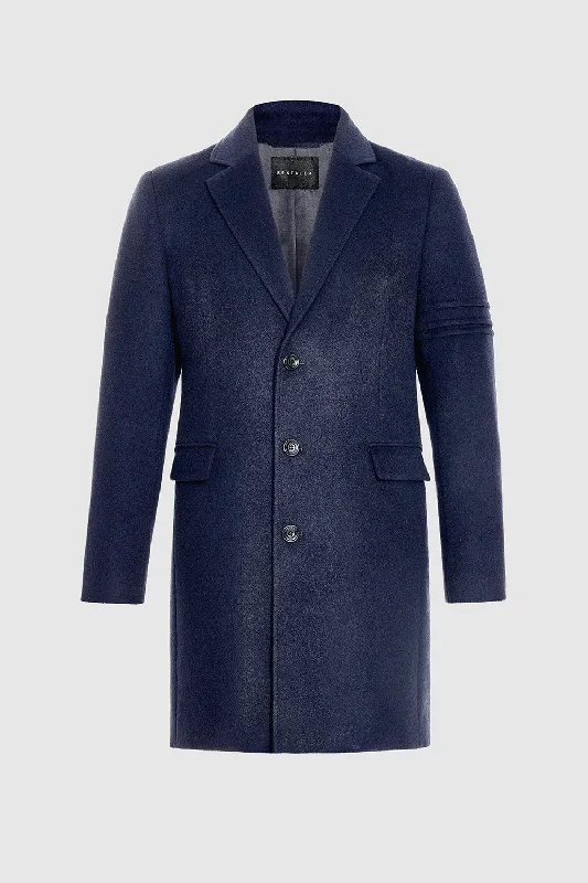 Baby Alpaca Notched Lapel Overcoat