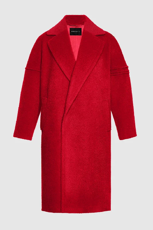 Bouclé Alpaca Robe Coat