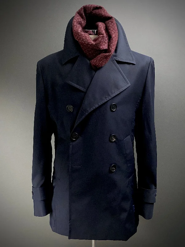 ITALIAN Waterproof Peacoat. NAVY.