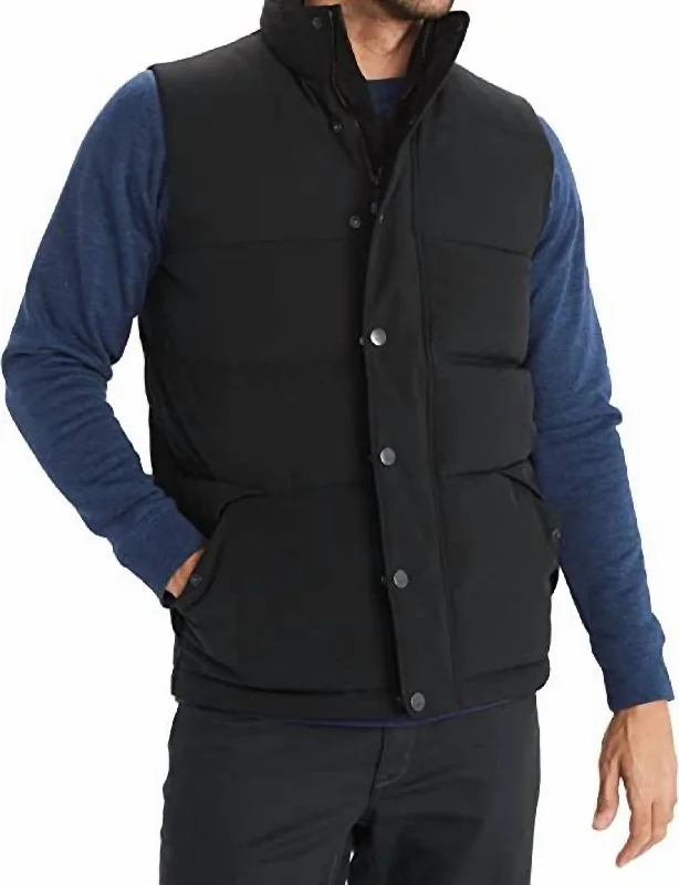 Men Bedford Puffy Vest in Black