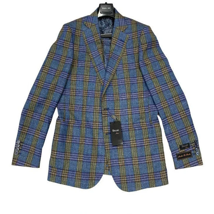 Tiglio Green Purple Plaid Unconstructed Dolcetto/THP Sport Jacket - TL2703