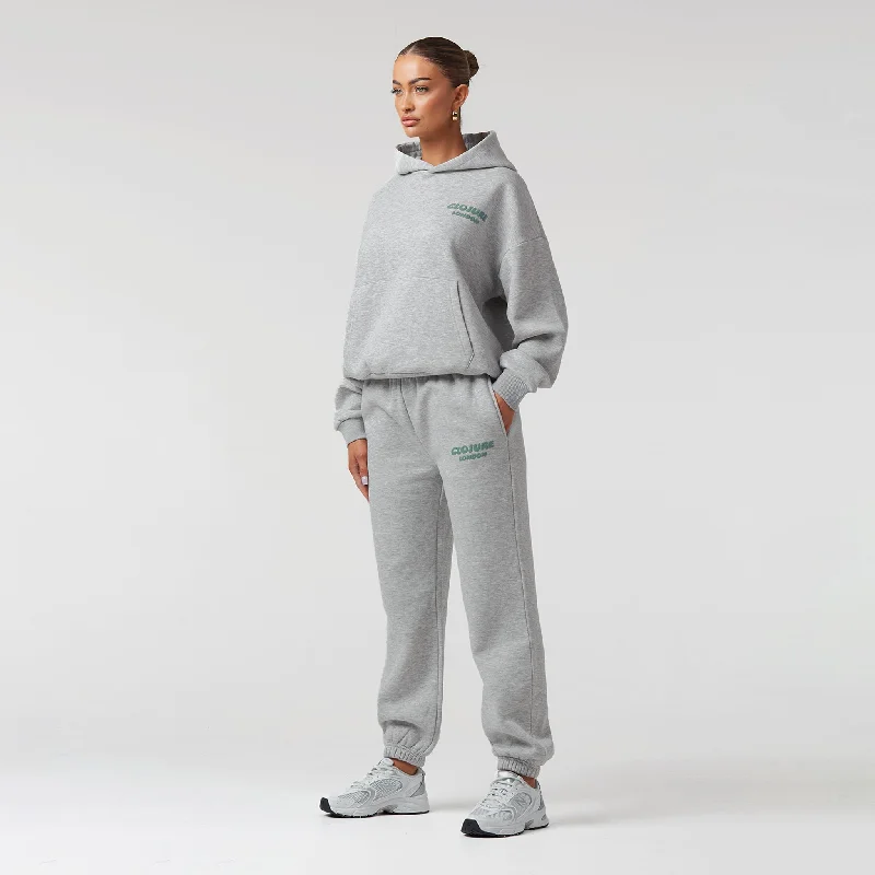 Bubble Logo Print Tracksuit | Grey Green