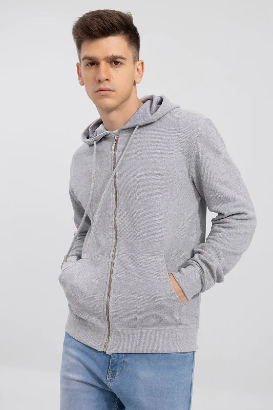 Cruz Grey Knitted Hoodie