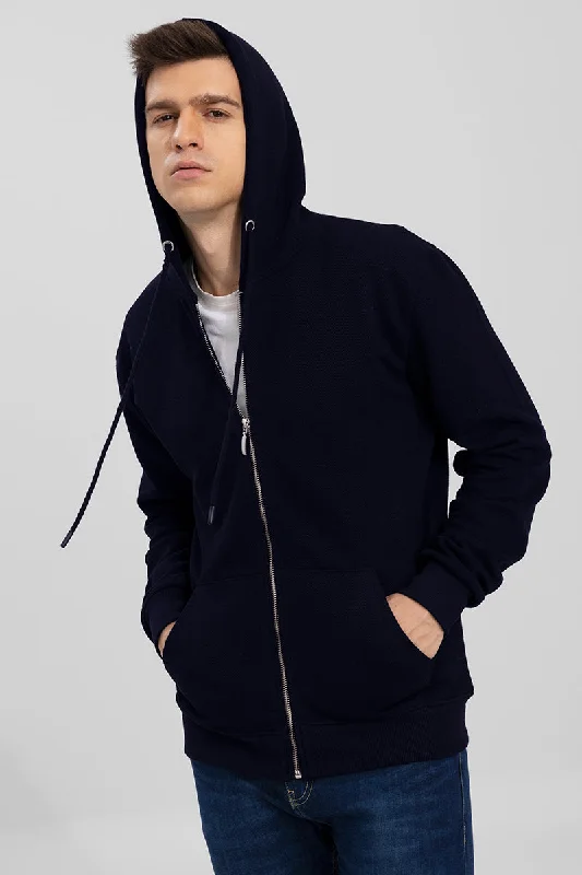 Cruz Navy Knitted Hoodie