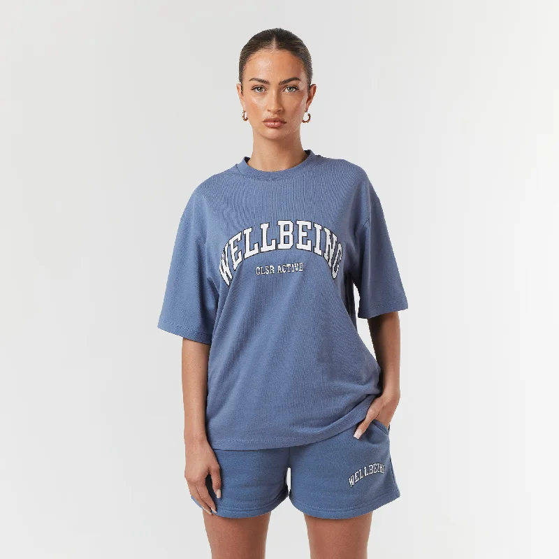 Wellbeing Varsity Twinset | Elemental Blue