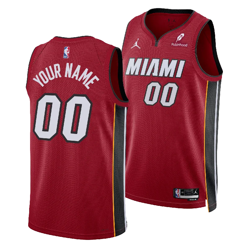 Personalized Nike Jordan Brand Miami HEAT Statement Red Swingman Jersey