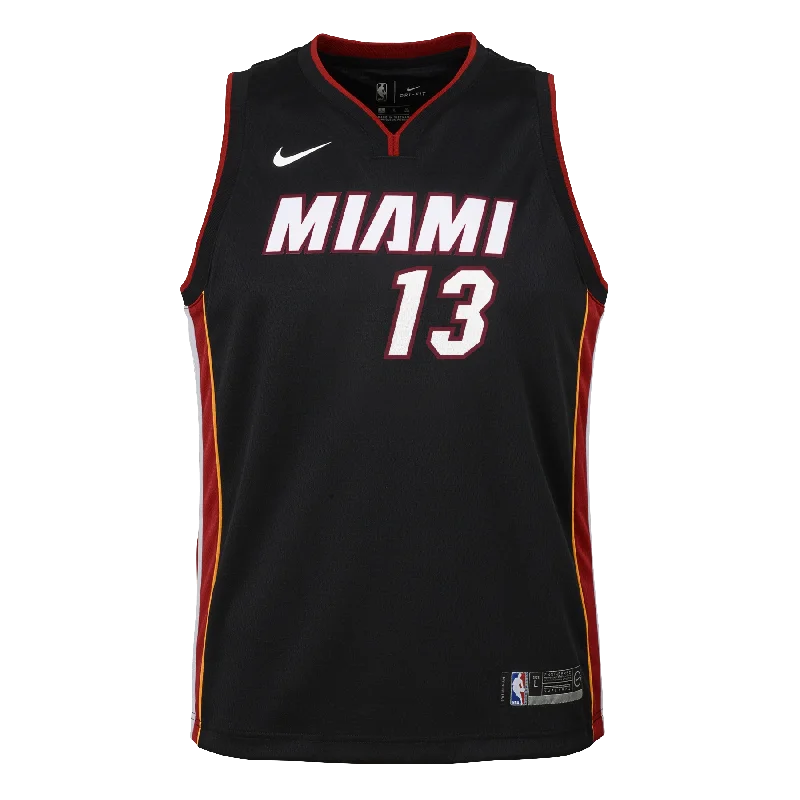 Bam Adebayo Nike Kids Icon Black Replica Jersey