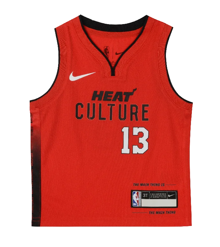 Bam Adebayo Nike HEAT Culture: Blood Red Kids Replica Jersey