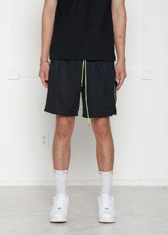 Blank State Men's Snap Button Gym Shorts in Black