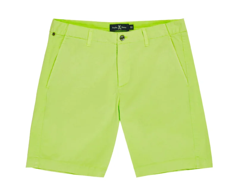 Psycho Bunny Diego Electric Lime Men's Shorts B6R790N1CE-ELL