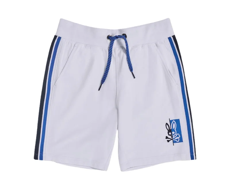 Psycho Bunny Dovedale White/Blue Men's Shorts B6R207N1FT-WHT